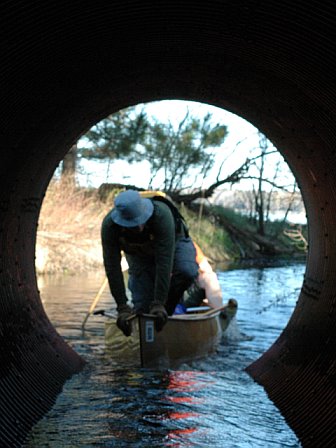 George entering culvert