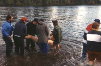 10 year throw in of Boyd and Dave at Narrows on Trout Lake